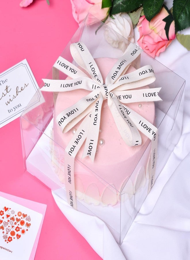 YAMA Valentine's Day Cotton Ribbon, 5/8 Inch x 10 Yard, Natural Teacher Ribbon with I Love You Printed for Gift Wrapping Crafts Flower Bouquet Party Decoration - Image 3
